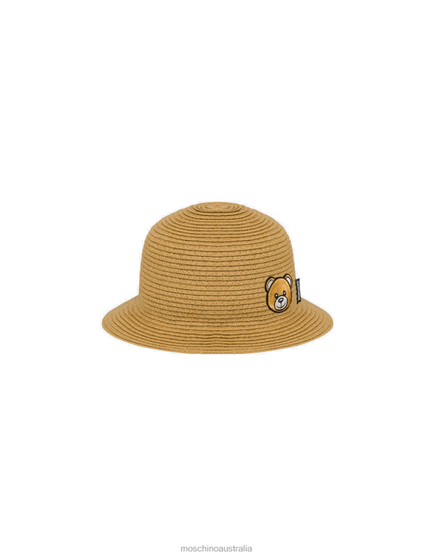 TEDDY PATCH RAFFIA HAT Moschino Baby BROWN 44AA900 Accessory