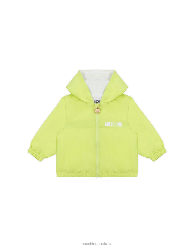 BABY TOYS NYLON WINDBREAKER Moschino Boy LIME 44AA888 Clothing