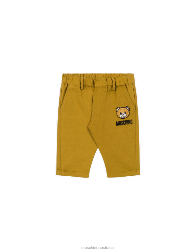 TEDDY PATCH CANVAS TROUSERS Moschino Boy TAN 44AA876 Clothing