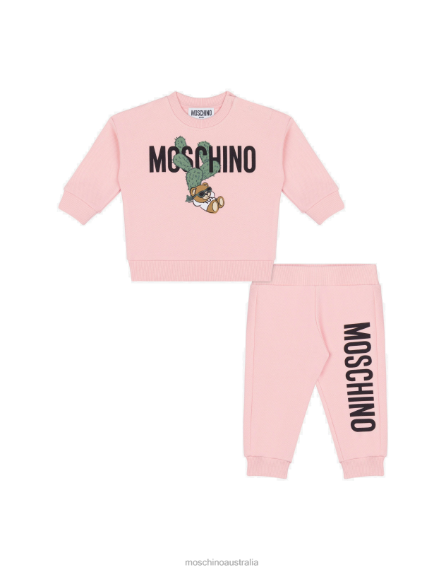 CACTUS TEDDY BEAR FLEECE TRACKSUIT Moschino Girl PINK 44AA833 Clothing