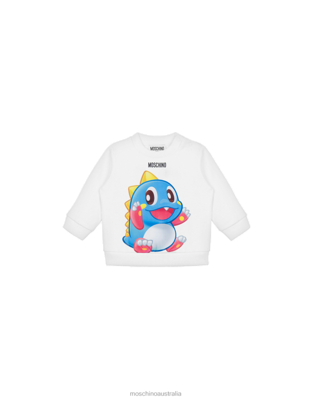 CHINESE NEW YEAR COTTON SWEATSHIRT Moschino Girl WHITE 44AA851 Clothing