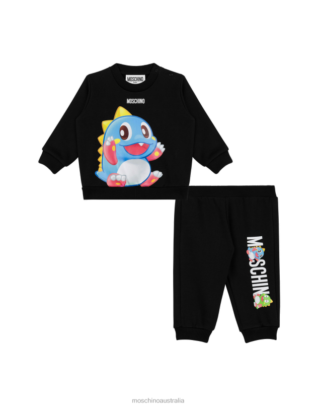 CHINESE NEW YEAR FLEECE TRACKSUIT Moschino Girl BLACK 44AA854 Clothing