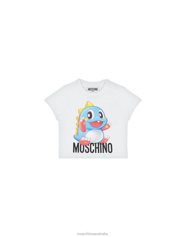 CHINESE NEW YEAR T-SHIRT WITH PRINT Moschino Girl WHITE 44AA855 Clothing