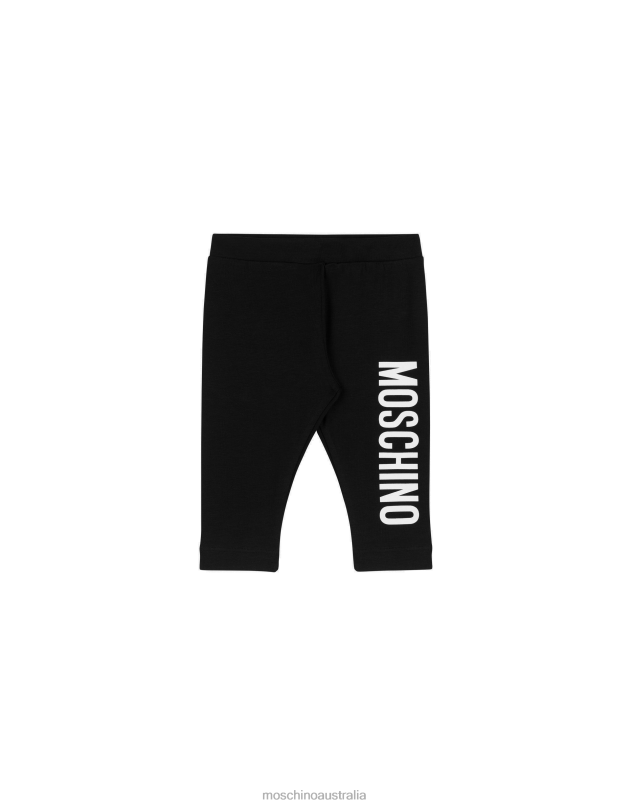 LOGO PRINT JERSEY LEGGINGS Moschino Girl BLACK 44AA852 Clothing