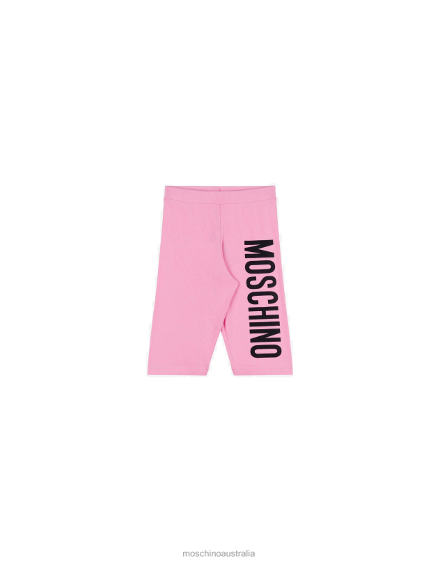 LOGO PRINT JERSEY LEGGINGS Moschino Girl PINK 44AA826 Clothing