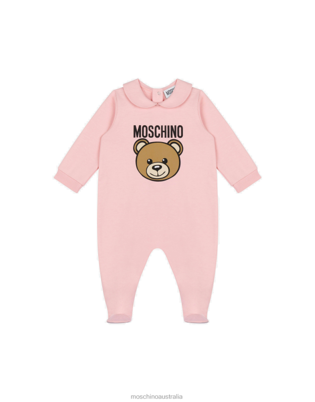 TEDDY BEAR FLEECE BABYGROW Moschino Girl PINK 44AA809 Clothing