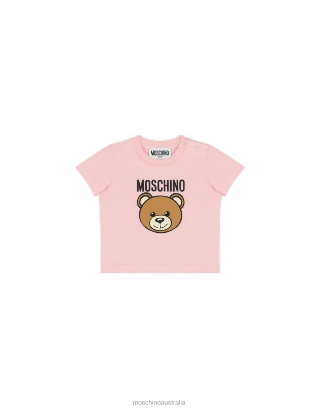 TEDDY BEAR JERSEY T-SHIRT Moschino Girl PINK 44AA858 Clothing