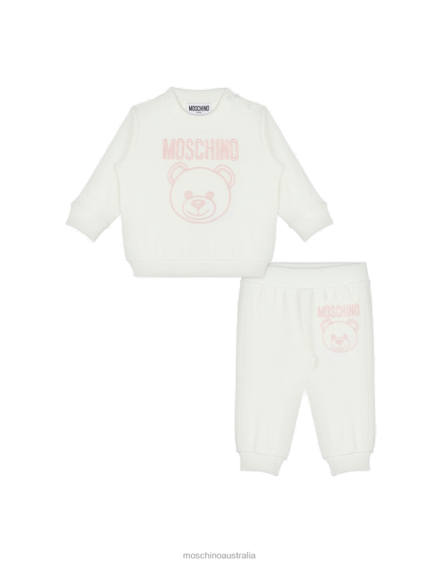 TEDDY EMBROIDERY FLEECE TRACKSUIT Moschino Girl PINK 44AA813 Clothing