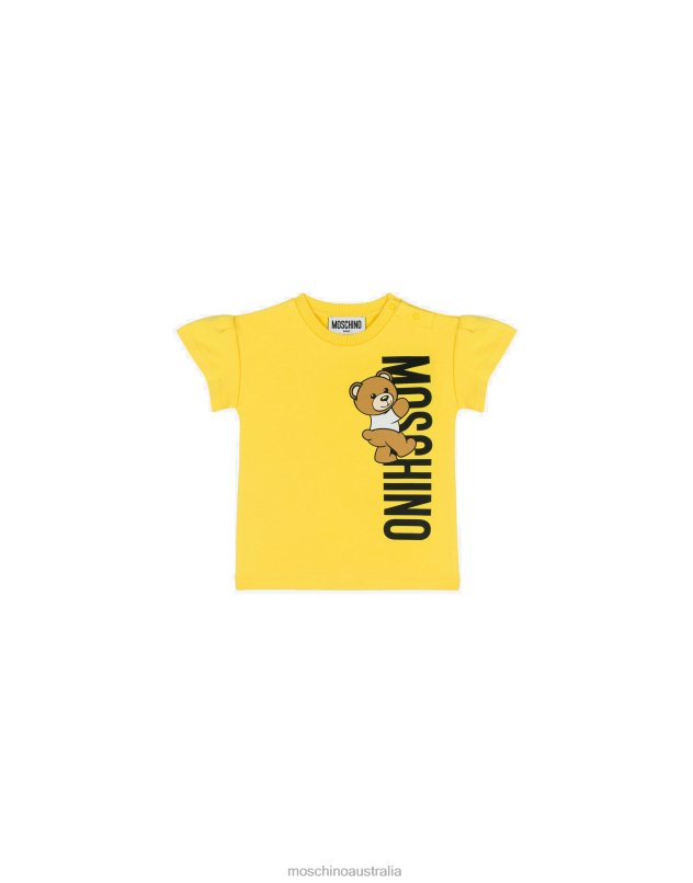 TEDDY LOGO FLEECE DRESS Moschino Girl YELLOW 44AA824 Clothing