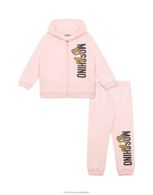 TEDDY LOGO FLEECE TRACKSUIT Moschino Girl PINK 44AA821 Clothing
