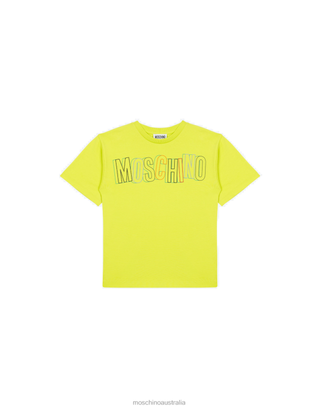 LOGO JERSEY MAXI T-SHIRT Moschino Boy LIME 44AA988 Clothing