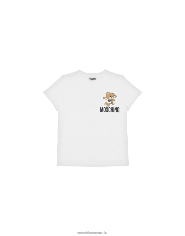 TEDDY BEAR JERSEY T-SHIRT Moschino Boy WHITE 44AA984 Clothing