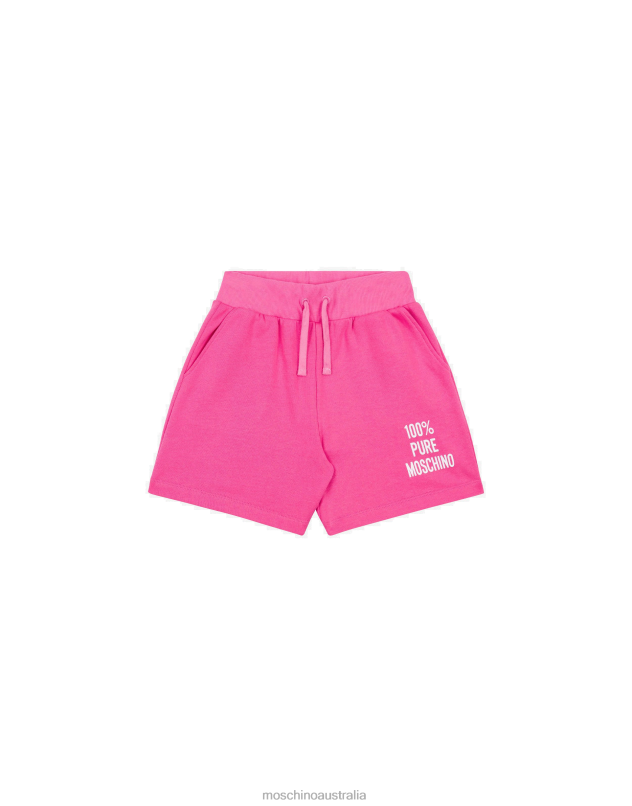 100% PURE FLEECE SHORTS Moschino Girl FUCHSIA 44AA978 Clothing