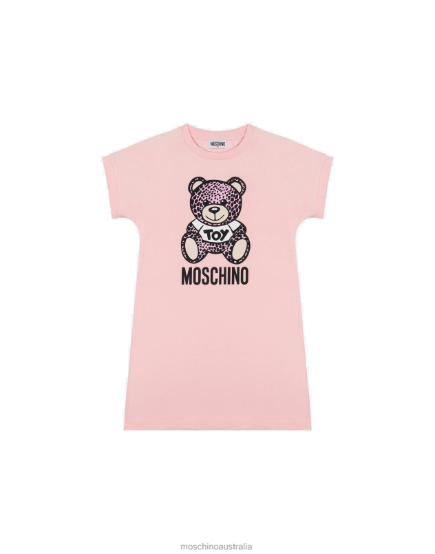 ANIMALIER TEDDY BEAR FLEECE DRESS Moschino Girl CONFETTI PINK 44AA970 Clothing