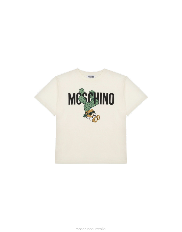 CACTUS TEDDY BEAR JERSEY MAXI T-SHIRT Moschino Girl IVORY 44AA938 Clothing