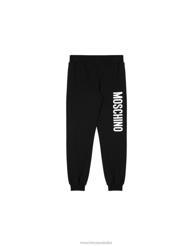 LOGO PRINT FLEECE JOGGERS Moschino Girl BLACK 44AA952 Clothing