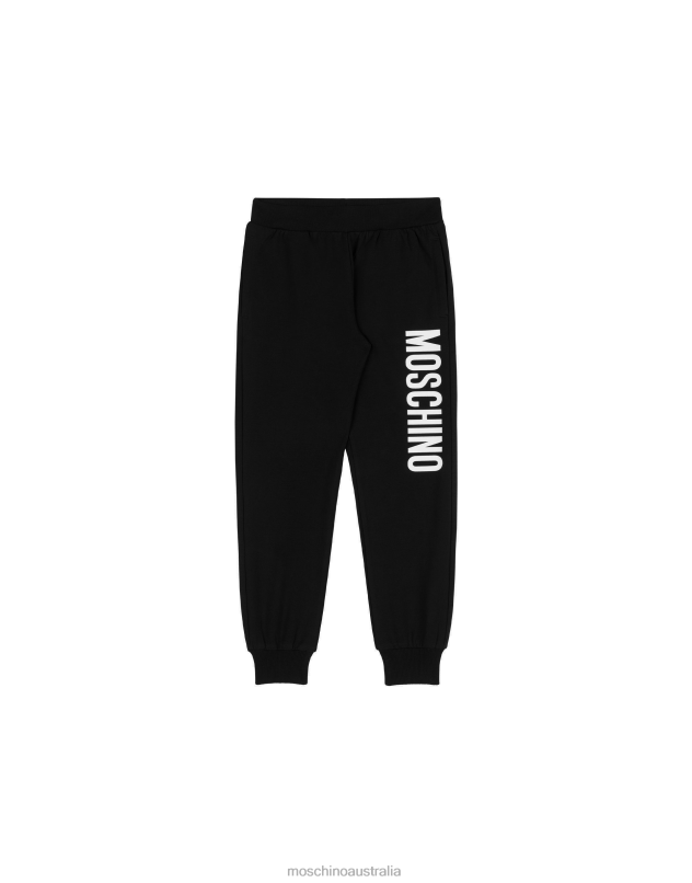 LOGO PRINT FLEECE TROUSERS Moschino Girl BLACK 44AA961 Clothing