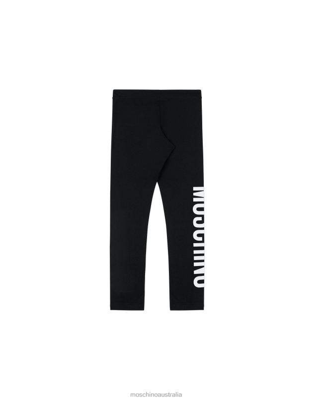 LOGO PRINT JERSEY LEGGINGS Moschino Girl BLACK 44AA976 Clothing