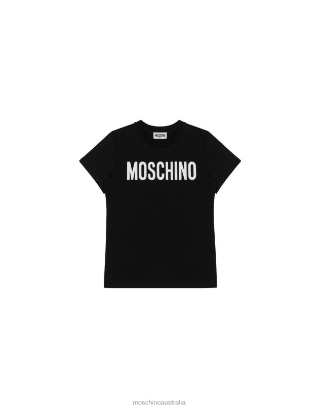 LOGO PRINT JERSEY T-SHIRT Moschino Girl BLACK 44AA975 Clothing