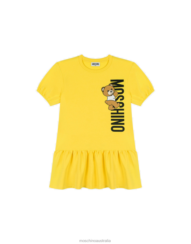 TEDDY LOGO FLEECE DRESS Moschino Girl YELLOW 44AA940 Clothing