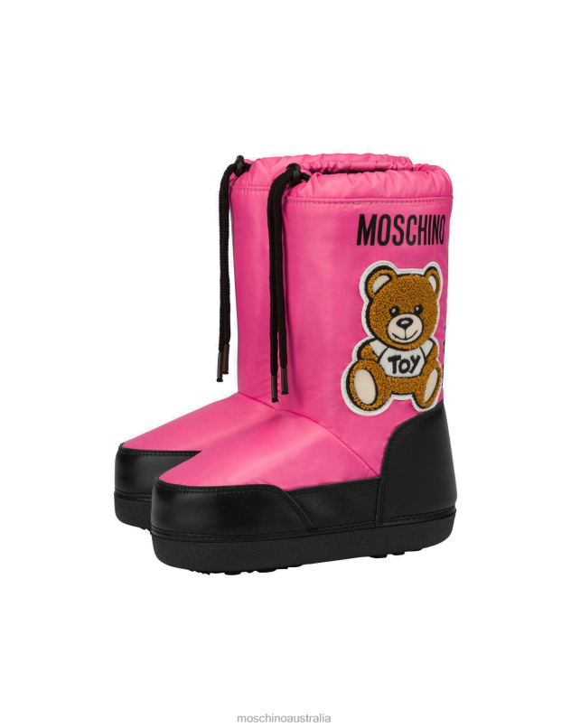 TEDDY PATCH SNOW BOOTS Moschino Girl BRIGHT PINK 44AA1016 Footwear