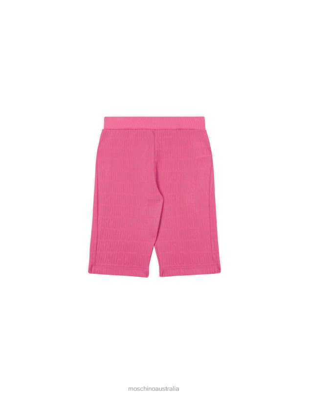 ALLOVER LOGO JERSEY CYCLING SHORTS Moschino Girl FUCHSIA 44AA1055 Clothing