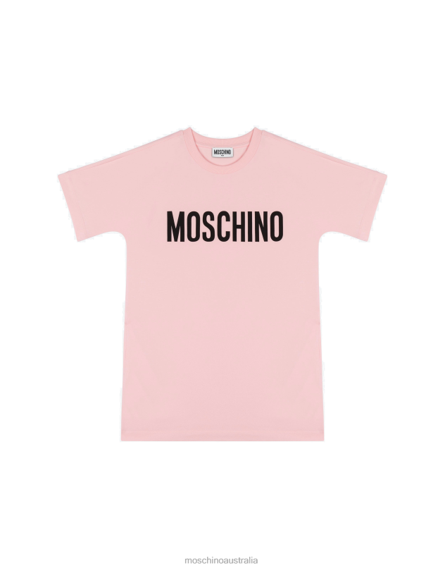 LOGO PRINT JERSEY DRESS Moschino Girl PINK 44AA1042 Clothing