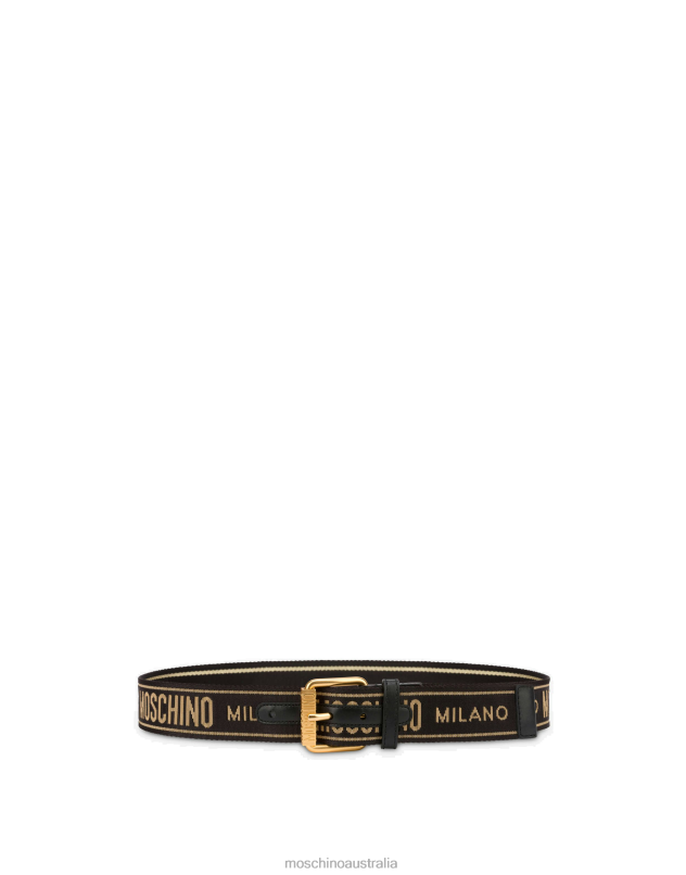 JACQUARD LOGO BELT Moschino Men BLACK 44AA777 Accessory