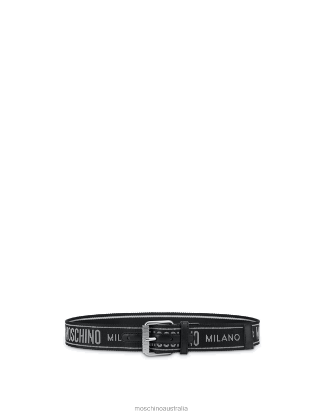 JACQUARD LOGO BELT Moschino Men BLACK 44AA778 Accessory