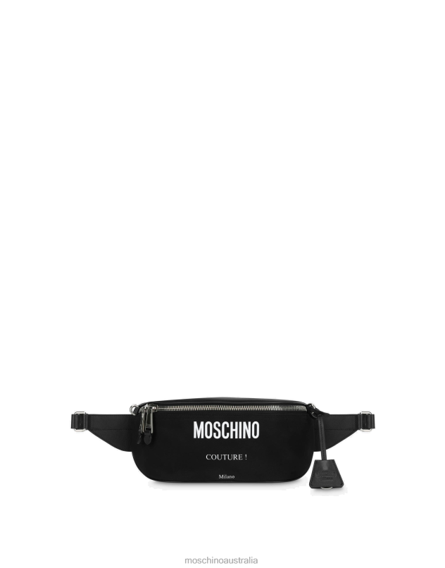 COUTURE CORDURA NYLON BELT BAG Moschino Men BLACK 44AA700 Accessory