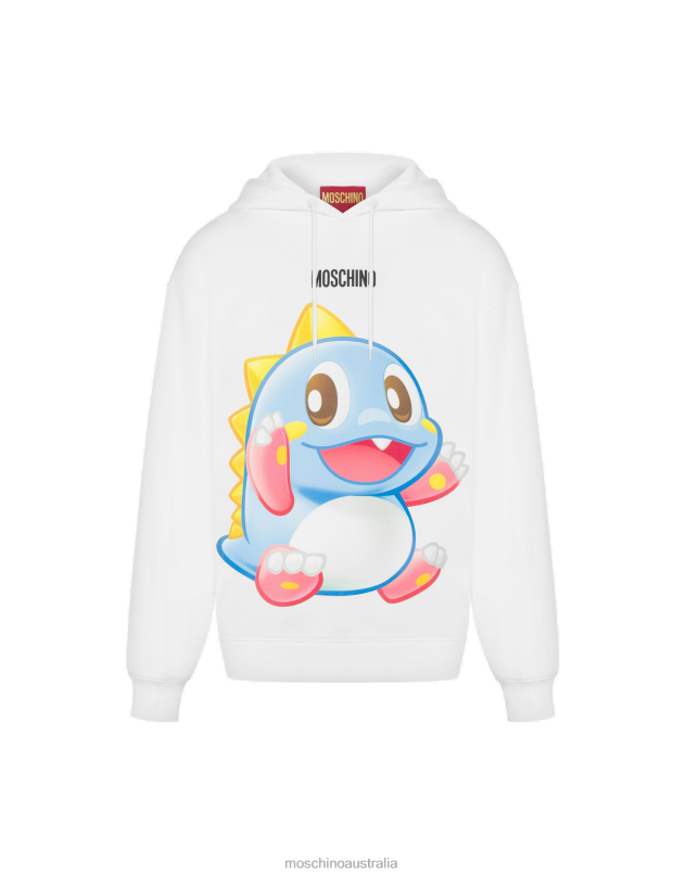 Bubble Booble organic cotton sweatshirt Moschino Men WHITE 44AA562 Clothing