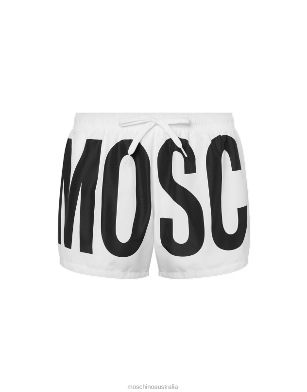MAXI LOGO BEACH BOXER Moschino Men WHITE 44AA649 Clothing
