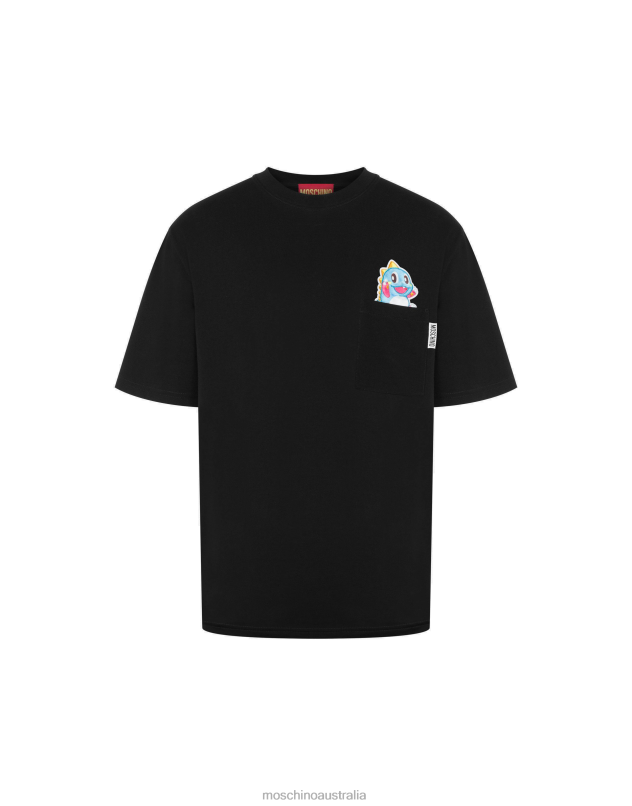 Bubble Booble organic jersey T-shirt Moschino Men BLACK 44AA619 Clothing