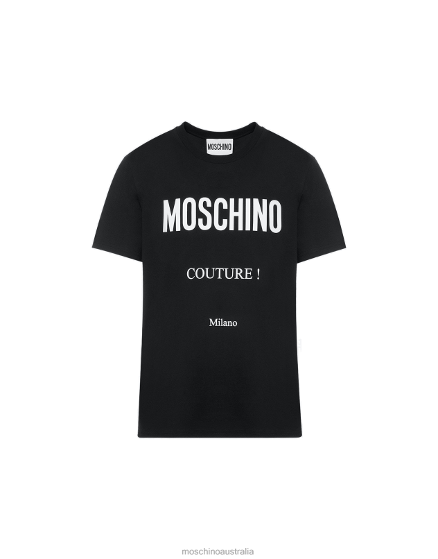JERSEY T-SHIRT COUTURE Moschino Men BLACK 44AA586 Clothing
