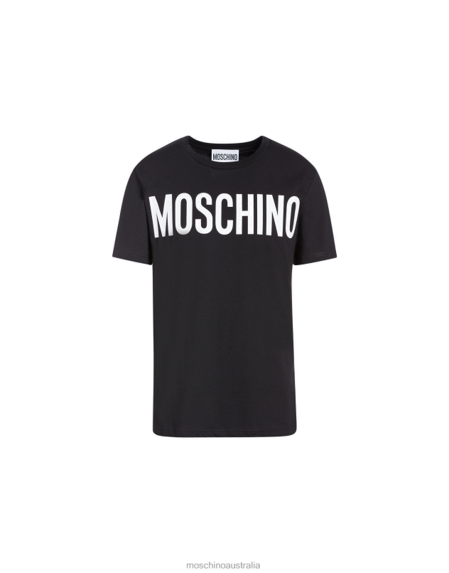 JERSEY T-SHIRT WITH LOGO Moschino Men BLACK 44AA596 Clothing