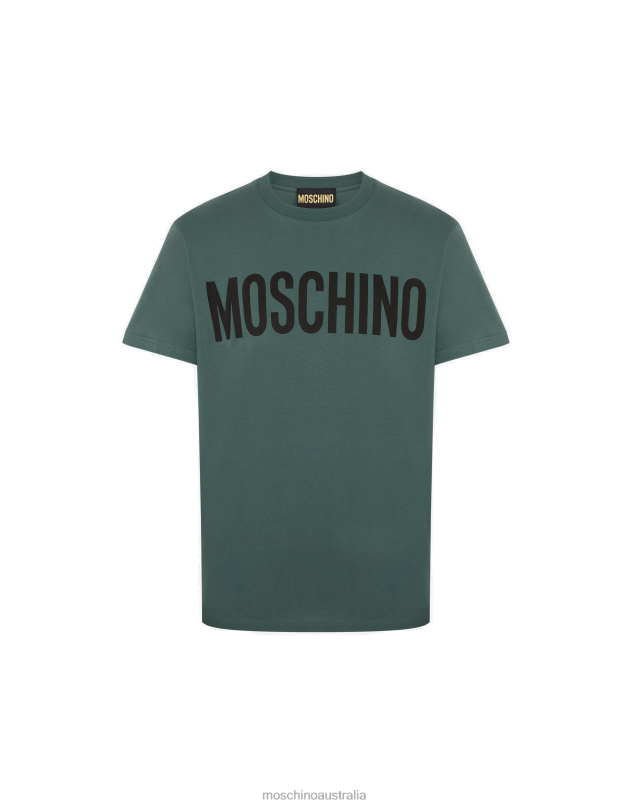 JERSEY T-SHIRT WITH LOGO Moschino Men DARK GREEN 44AA607 Clothing