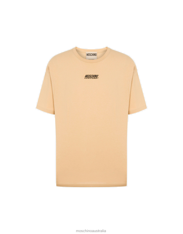 LOGO EMBROIDERY JERSEY T-SHIRT Moschino Men BEIGE 44AA623 Clothing