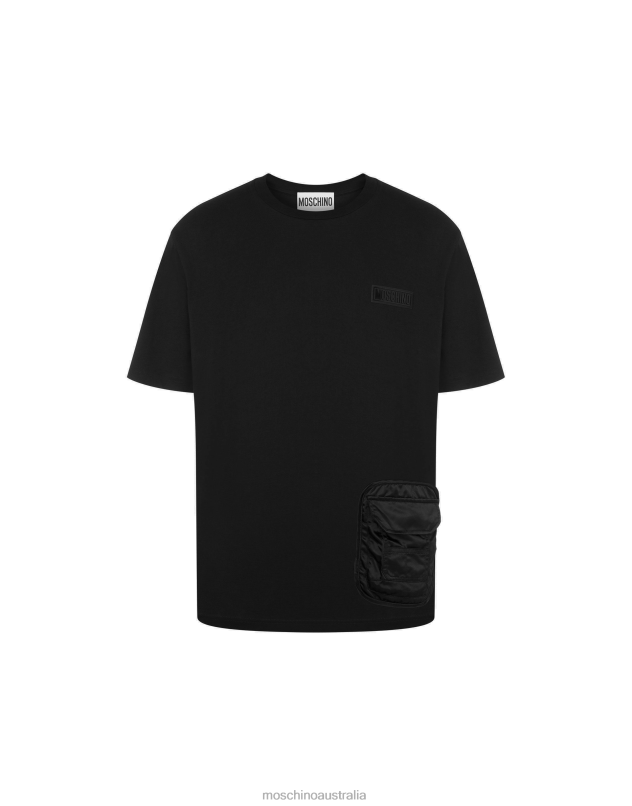 MULTIPOCKET DETAILS COTTON T-SHIRT Moschino Men BLACK 44AA624 Clothing