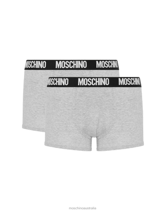LOGO BAND SET OF 2 BOXERS Moschino Men GREY 44AA670 Clothing