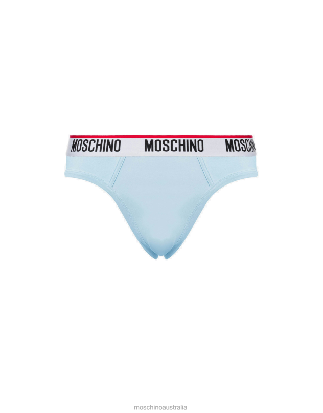 SET OF 2 LOGO BAND BRIEFS Moschino Men BLUE 44AA683 Clothing