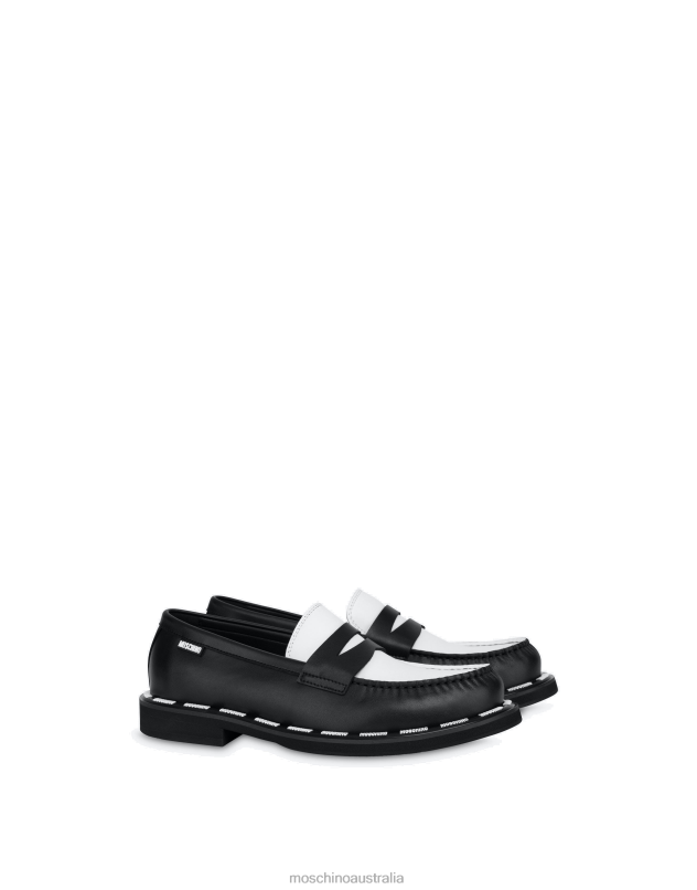 LABEL LOAFERS Moschino Men BLACK 44AA713 Footwear