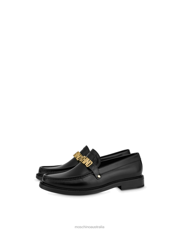 POLISHED CALFSKIN LOAFERS Moschino Men BLACK 44AA707 Footwear