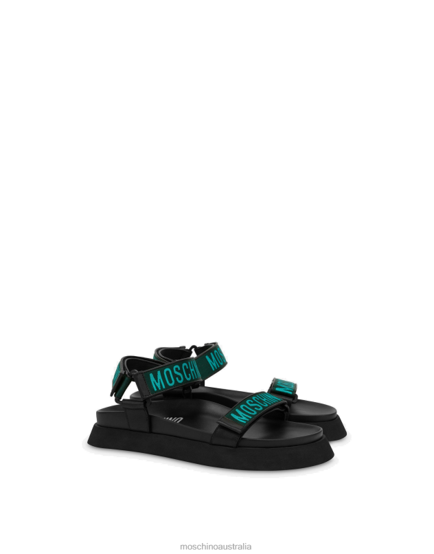 LOGO SANDALS Moschino Men BLACK 44AA716 Footwear