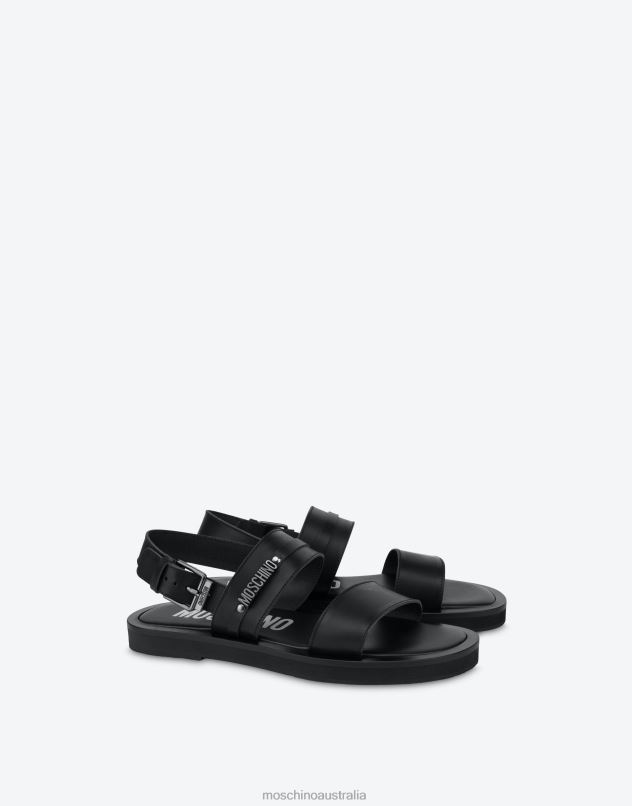 MINI LETTERING SANDALS Moschino Men BLACK 44AA730 Footwear