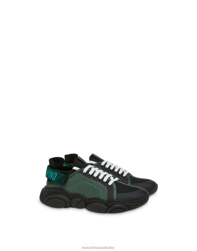 LOGO TAPE TEDDY SHOES Moschino Men DARK GREEN 44AA769 Footwear