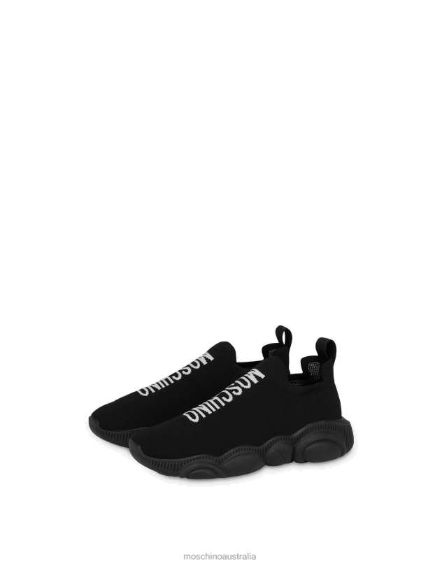 SLIP ON SNEAKERS WITH LOGO Moschino Men BLACK 44AA750 Footwear