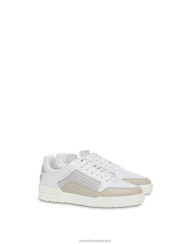 STREETBALL RUBBER TEDDY BEAR SNEAKERS Moschino Men WHITE 44AA768 Footwear