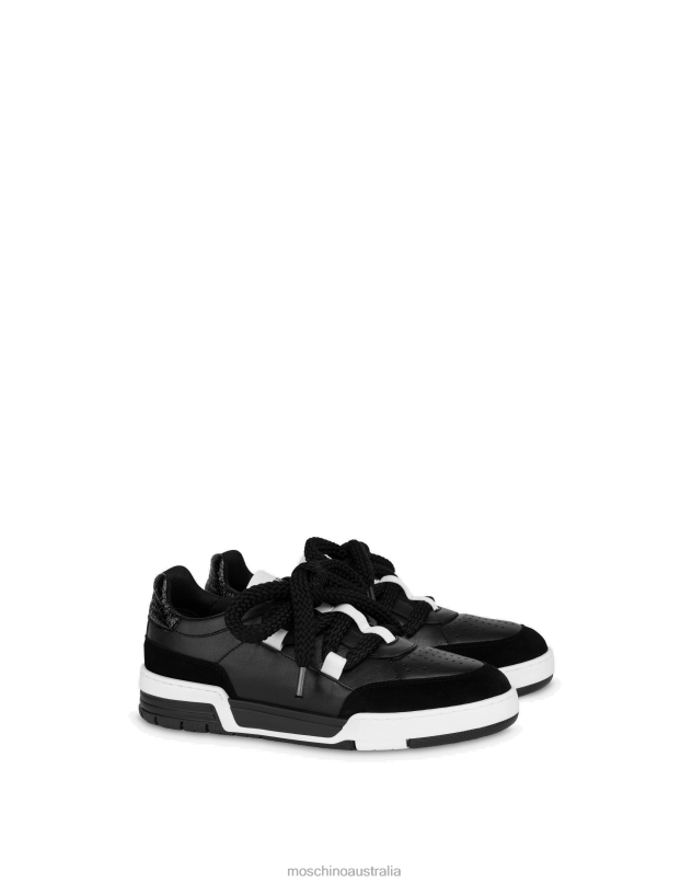 STREETBALL SNEAKERS WITH MAXI LACES Moschino Men BLACK 44AA755 Footwear