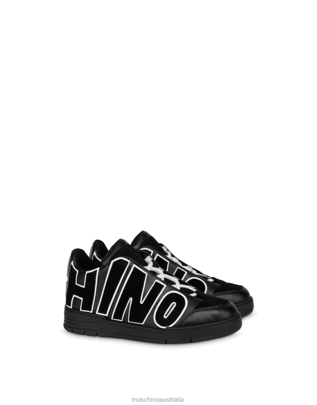 STREETBALL SNEAKERS WITH MAXI LOGO Moschino Men BLACK 44AA738 Footwear