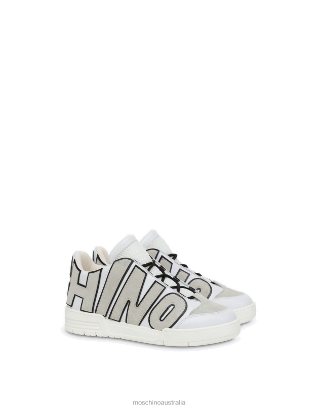 STREETBALL SNEAKERS WITH MAXI LOGO Moschino Men WHITE 44AA739 Footwear